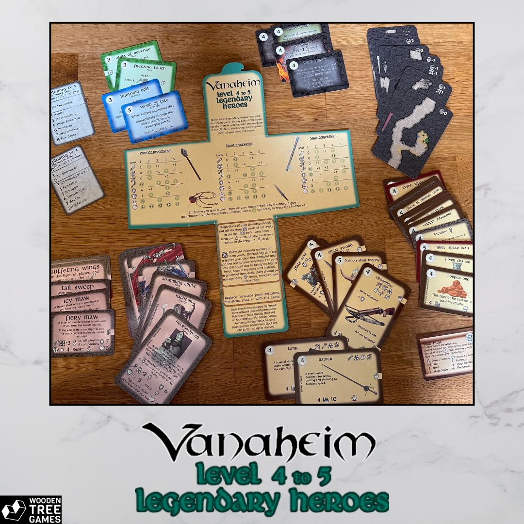 Vanaheim: level 4&5 Legendary Heroes - Wooden Tree Games