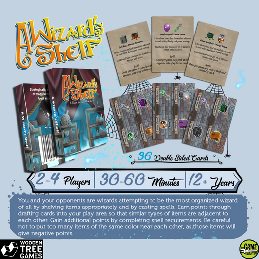 A Wizard's Shelf - Wooden Tree Games