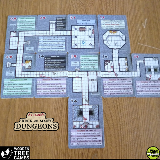 Axebane's Deck of Many Dungeons - Wooden Tree Games