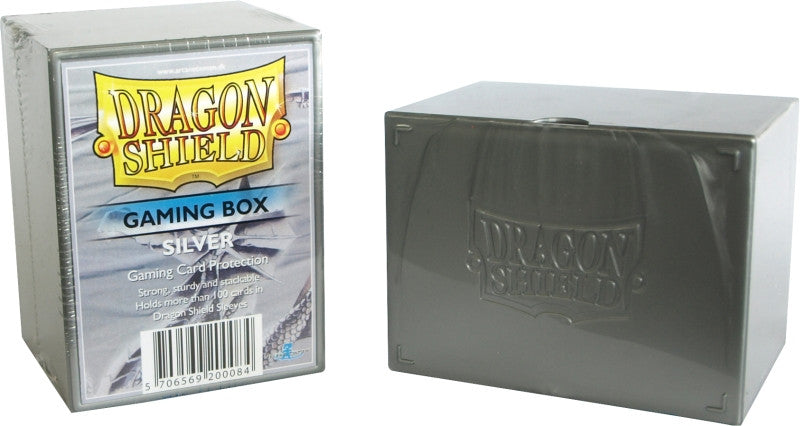 Dragon Shield: Gaming Box – Strong Box 100+: Silver - Wooden Tree Games