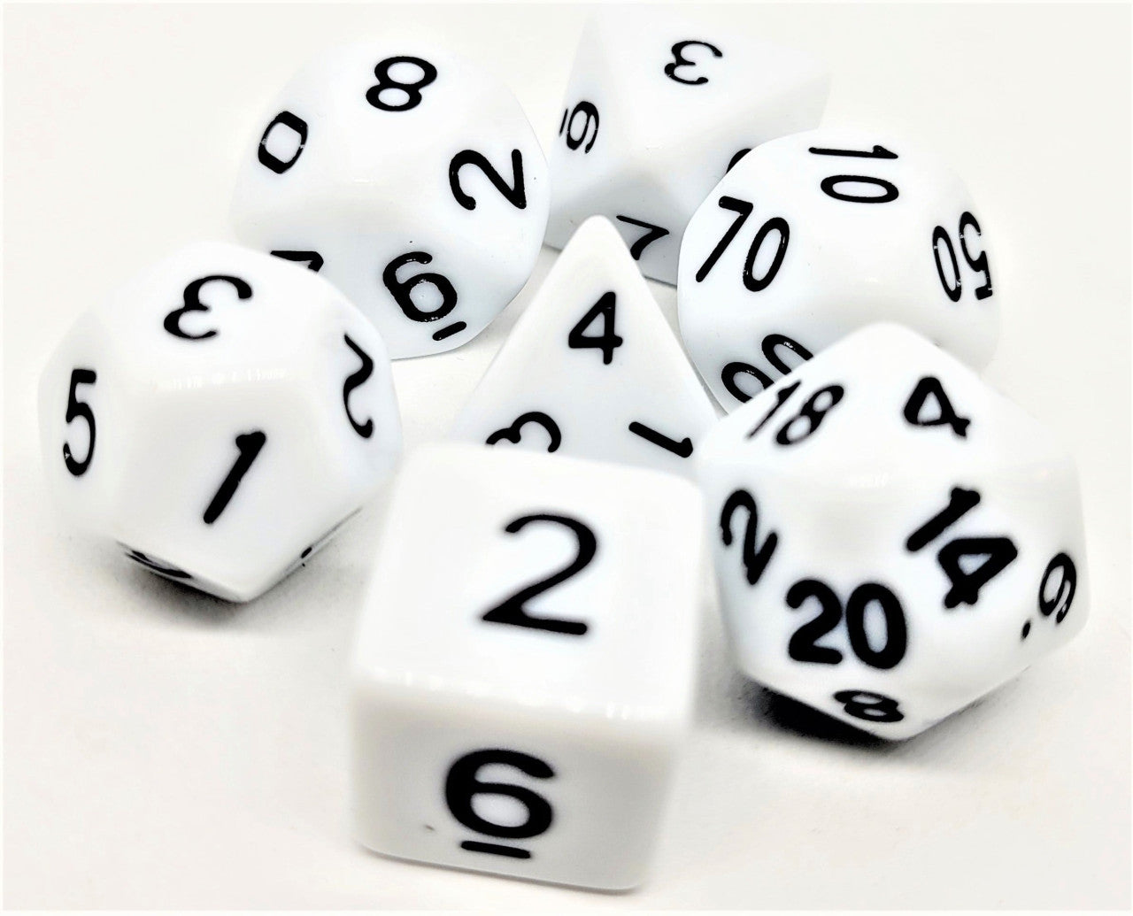 Würfelset Opaque: White/Black - Wooden Tree Games