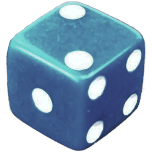 Würfel D6, 8 mm, Blau