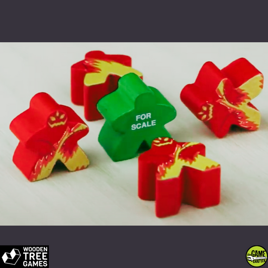 Fire Elemental - Character Meeple - Wooden Tree Games