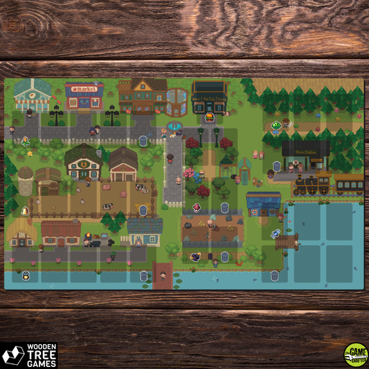 Cozy Oaks Town Mat - Wooden Tree Games