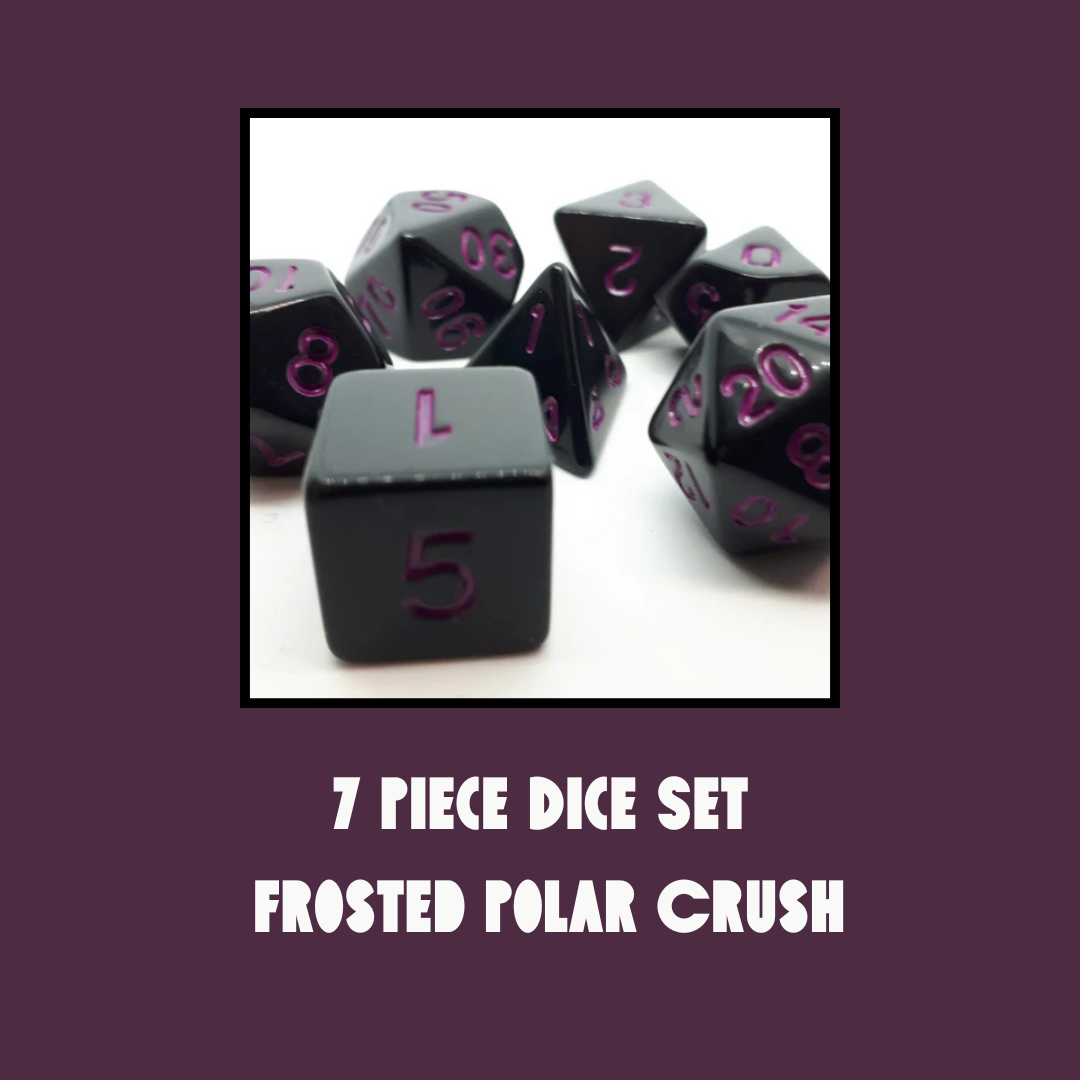 Dice Set Opaque: Black/Purple