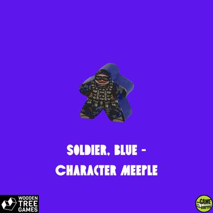Soldier, Blue - Character Meeple