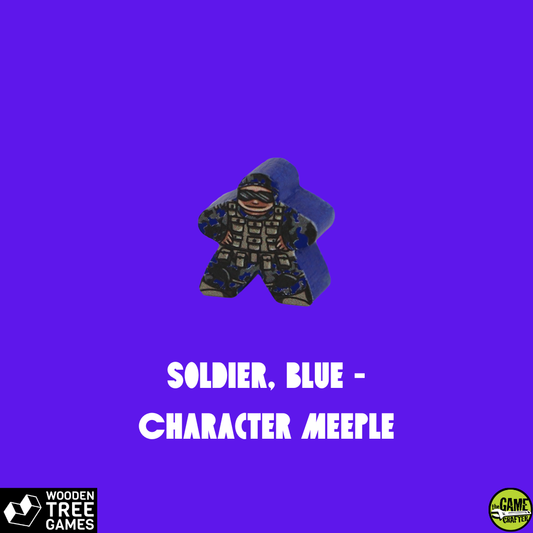 Soldier, Blue - Character Meeple