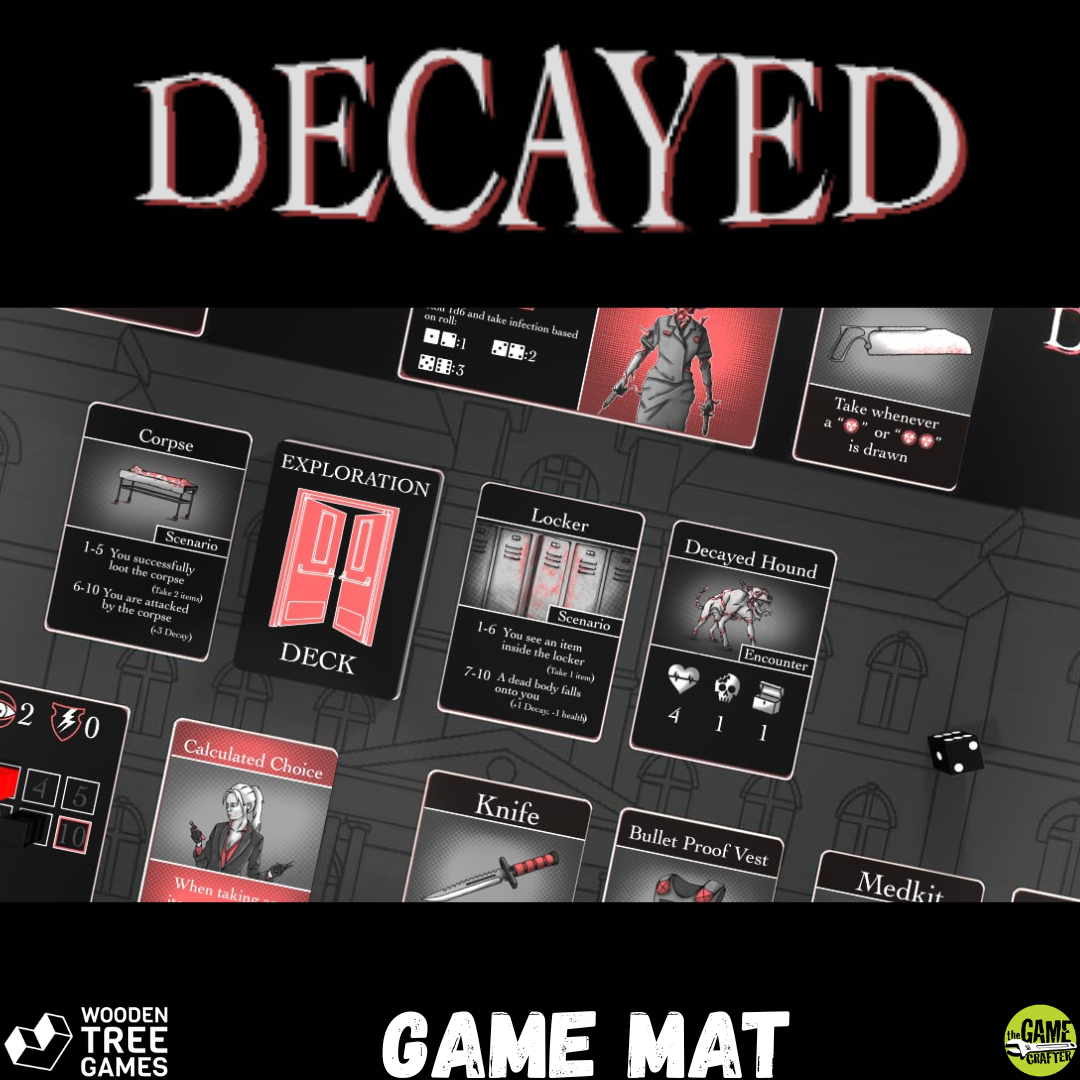 Decayed Card Game Decayed Game Mat – Wooden Tree Games