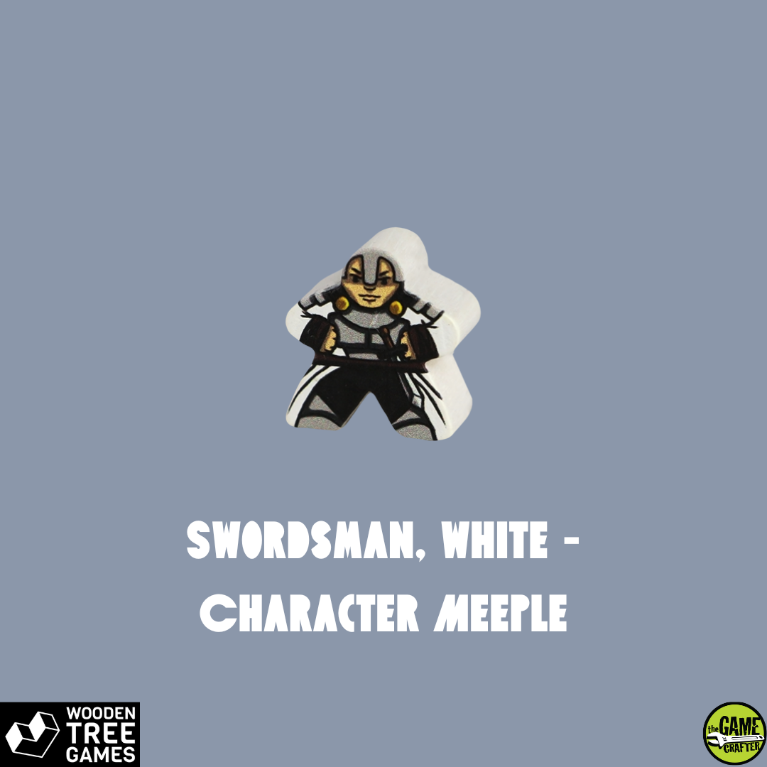Swordsman, White - Character Meeple