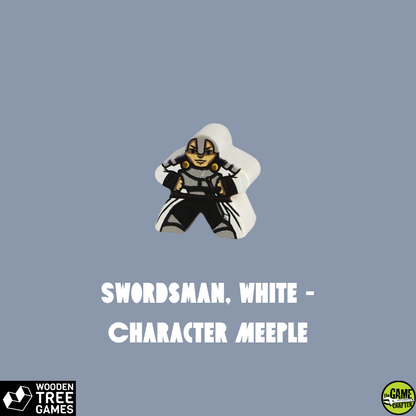 Swordsman, White - Character Meeple
