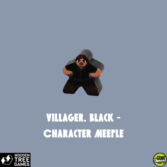 Villager, Black - Character Meeple