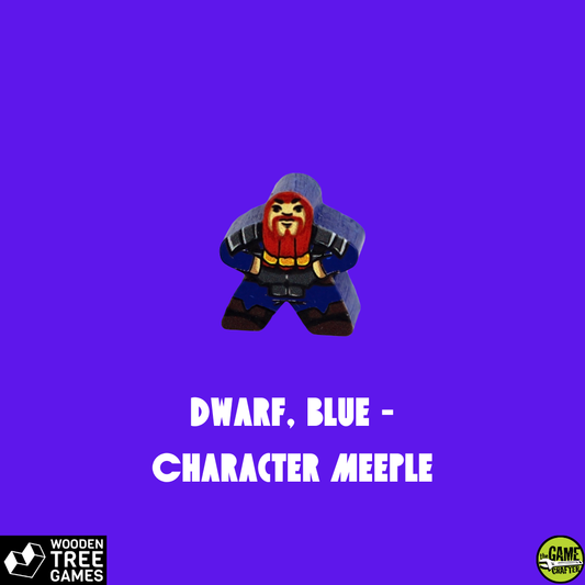 Dwarf, Blue - Character Meeple