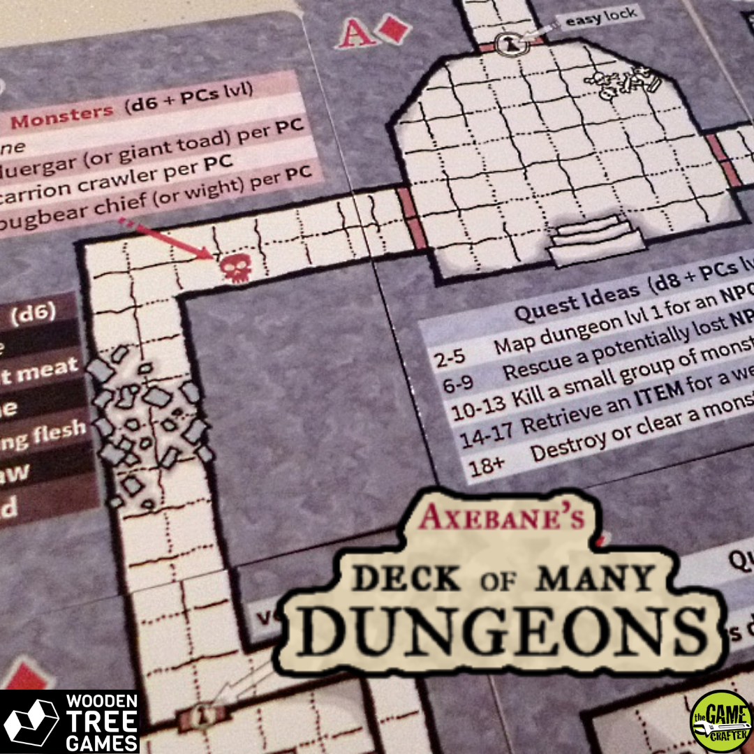 Axebane Maps Axebane's Deck of Many Dungeons – Wooden Tree Games