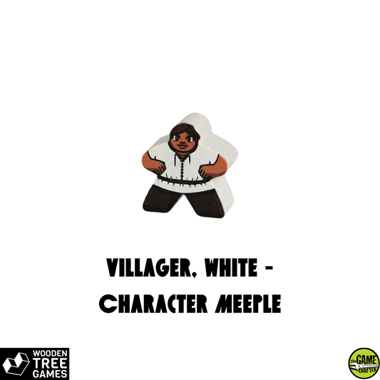 Villager, White - Character Meeple