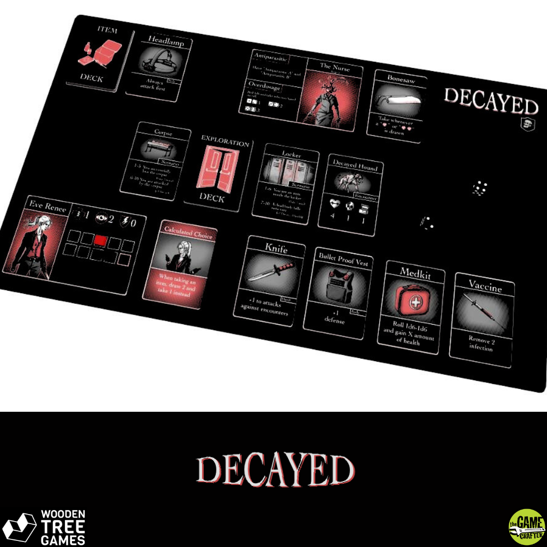 Decayed Card Game Decayed Game Mat – Wooden Tree Games