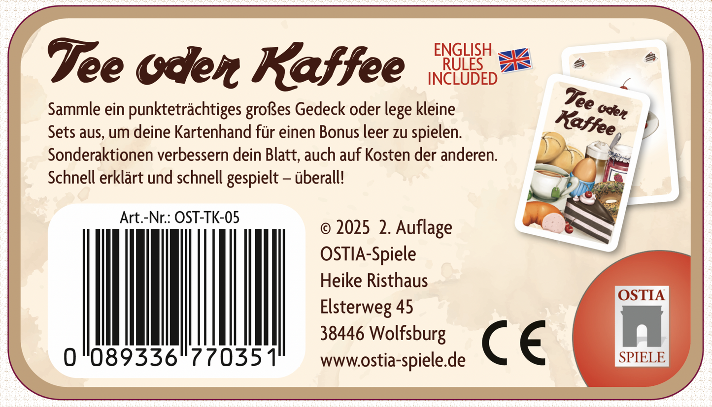 Tee oder Kaffee - Wooden Tree Games